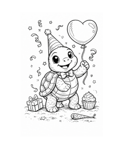 Ausmalbild Schildkröte 028