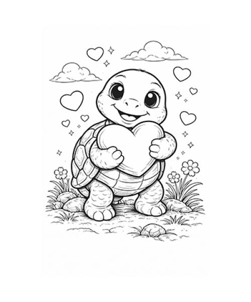 Ausmalbild-Schildkröte029