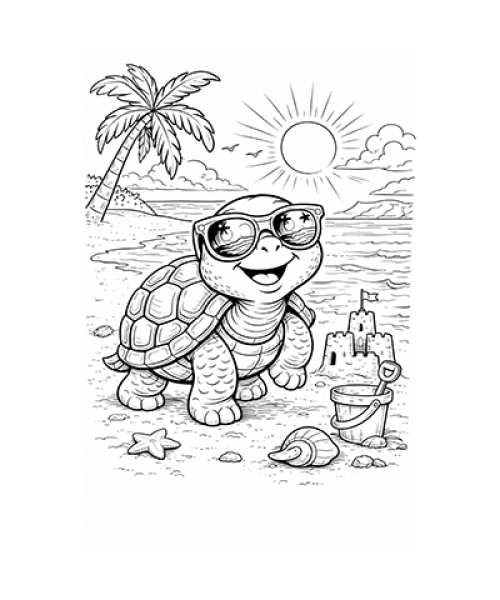 Ausmalbild Schildkröte 031