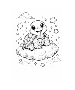 Ausmalbild Schildkröte 032