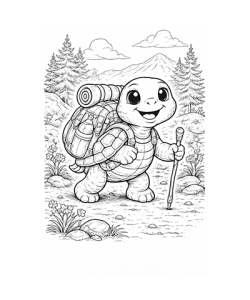 Ausmalbild Schildkröte 033