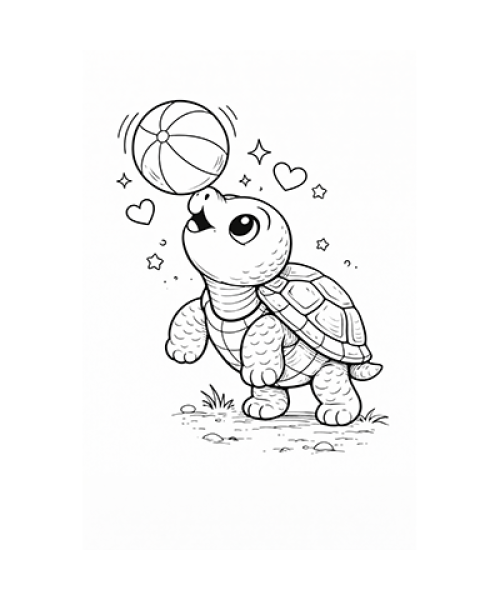 Ausmalbild Schildkröte 034