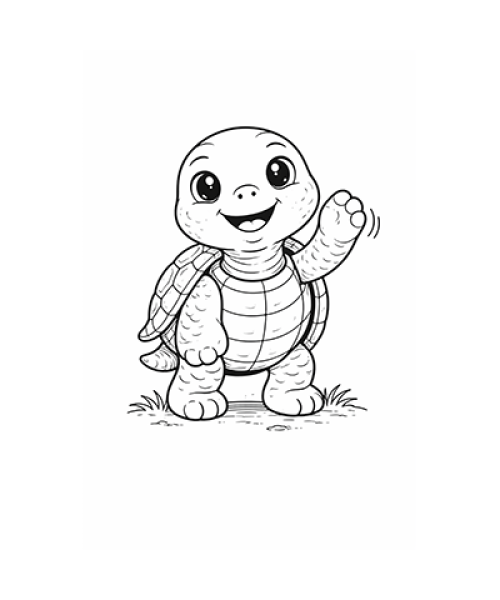 Ausmalbild Schildkröte 035