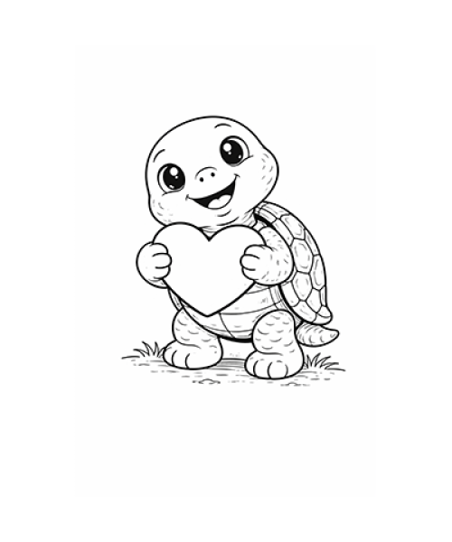 Ausmalbild Schildkröte 036