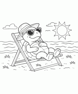 Ausmalbild Schildkröte 005