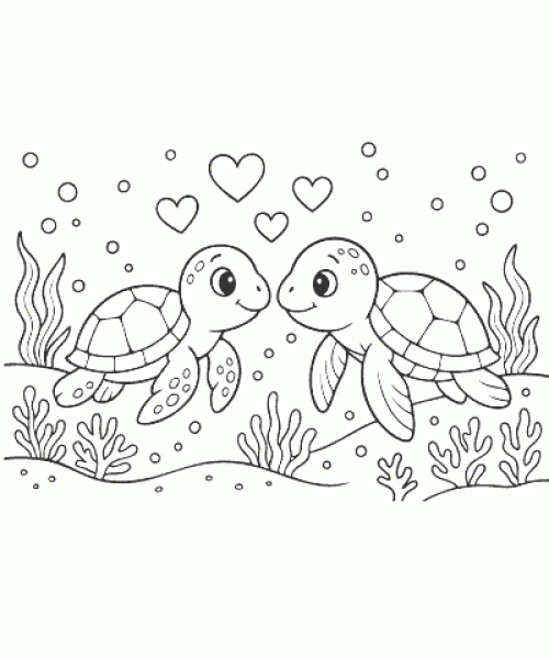 Ausmalbild Schildkröte 007