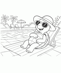 Ausmalbild Schildkröte 008