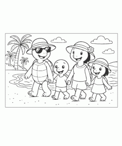 Ausmalbild Schildkröte 009