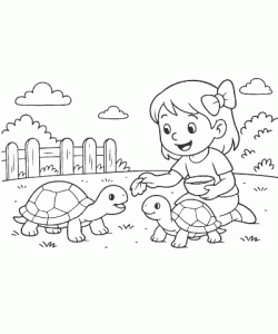 Ausmalbild Schildkröte 010