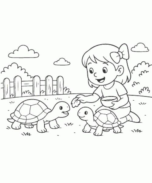 Ausmalbild Schildkröte 010