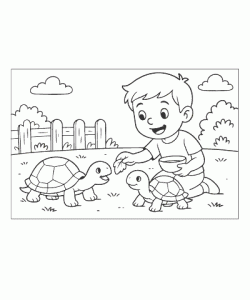 Ausmalbild Schildkröte 011