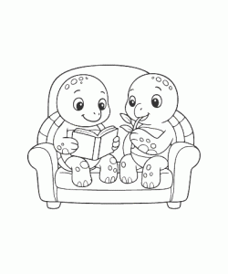 Ausmalbild Schildkröte 013