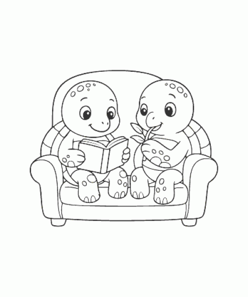 Ausmalbild Schildkröte 013