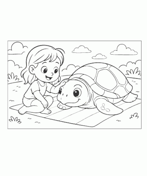 Ausmalbild Schildkröte 016