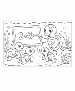 Ausmalbild Schildkröte 019