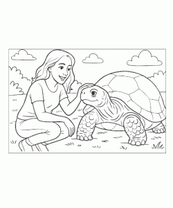 Ausmalbild Schildkröte 020