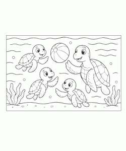 Ausmalbild Schildkröte 021