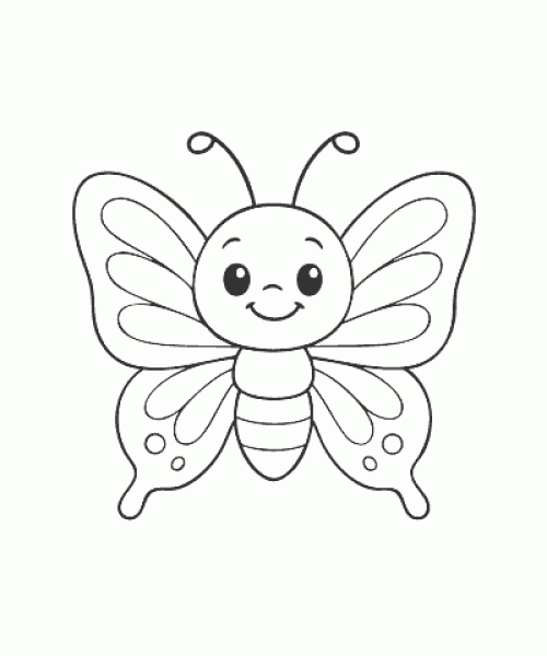 Ausmalbild Schmetterling 001