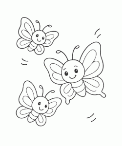 Ausmalbild Schmetterling 002