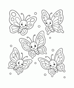 Ausmalbild Schmetterling 003