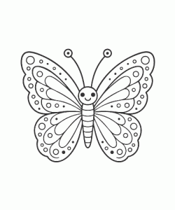 Ausmalbild Schmetterling 004