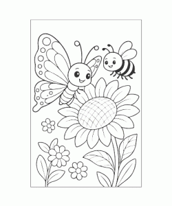 Ausmalbild Schmetterling 012