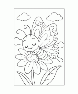 Ausmalbild Schmetterling 015