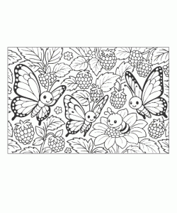 Ausmalbild Schmetterling 018