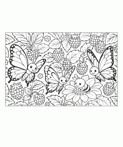 Ausmalbild Schmetterling 018