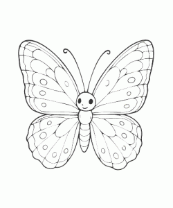 Ausmalbild Schmetterling 019