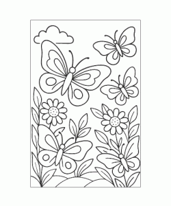 Ausmalbild Schmetterling 022