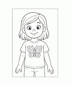 Ausmalbild Schmetterling 024