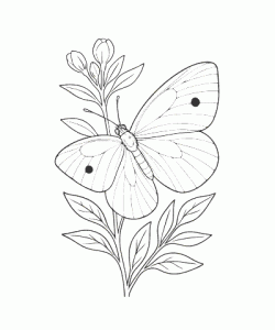 Ausmalbild Schmetterling 025