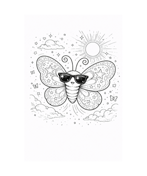 Ausmalbild Schmetterling 031