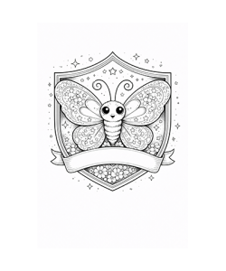 Ausmalbild Schmetterling 032