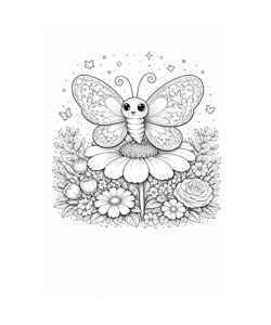 Ausmalbild Schmetterling 033