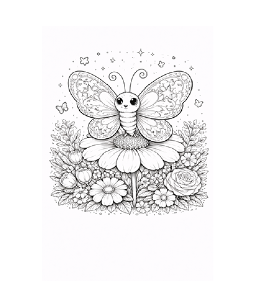 Ausmalbild Schmetterling 033