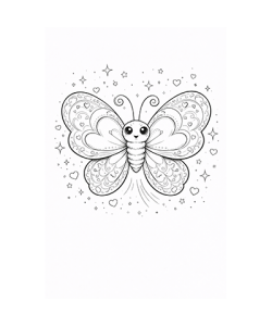 Ausmalbild Schmetterling 034