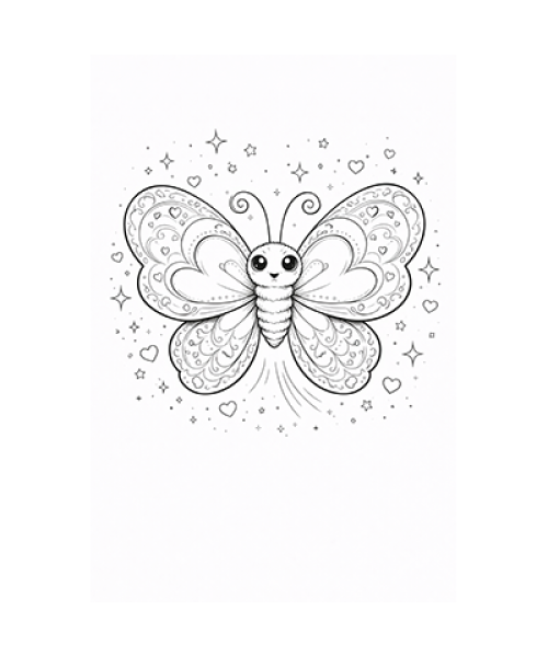 Ausmalbild Schmetterling 034