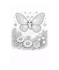 Ausmalbild Schmetterling 035