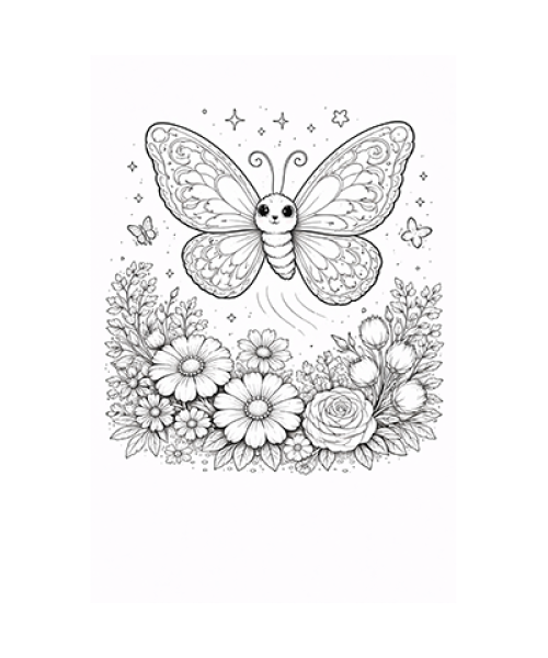 Ausmalbild Schmetterling 035