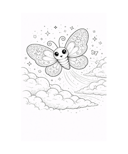 Ausmalbild Schmetterling 036