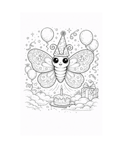 Ausmalbild Schmetterling 037