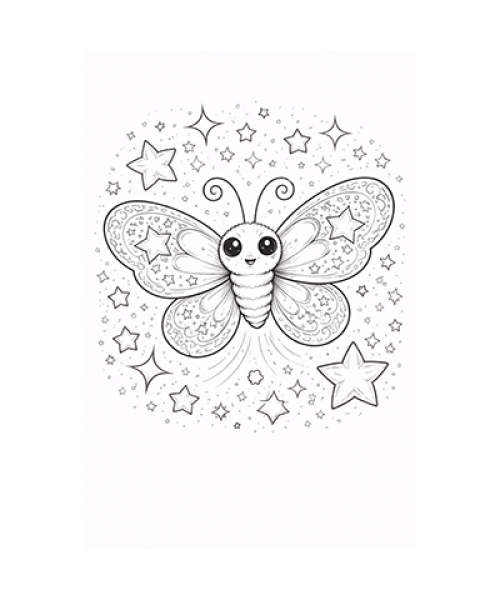 Ausmalbild Schmetterling 038