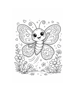 Ausmalbild Schmetterling 039