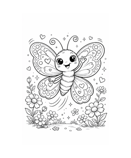 Ausmalbild Schmetterling 039