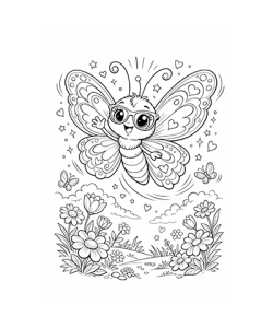 Ausmalbild Schmetterling 040