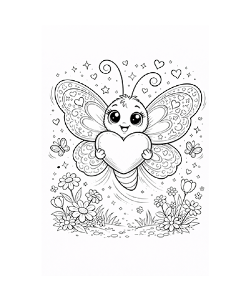 Ausmalbild Schmetterling 041