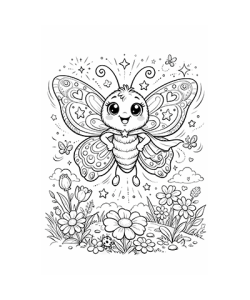 Ausmalbild Schmetterling 042