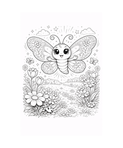 Ausmalbild Schmetterling 043